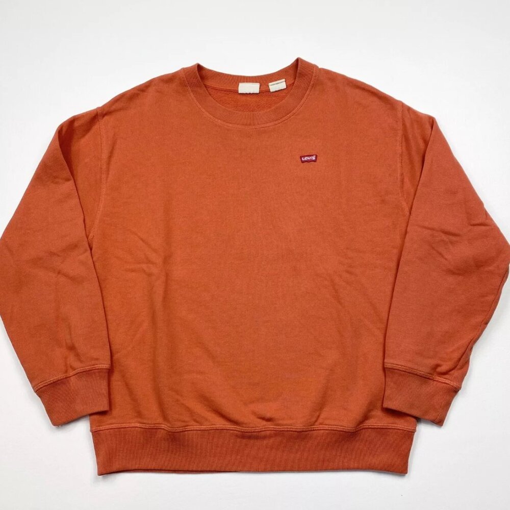 Levi's Women's Orange Crewneck Sweatshirt Size Large
